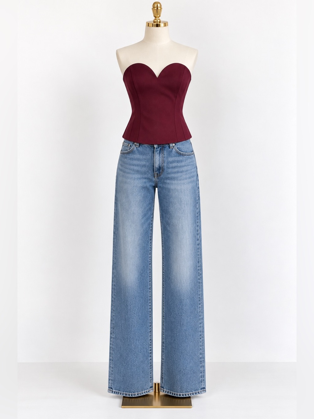 Zara Burgundy Bustier!